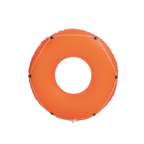 NEW H2Ogo! Summer Blast Swim Tube Solid Orange Wraparound Rope Inflatable Ring - Picture 5 of 6